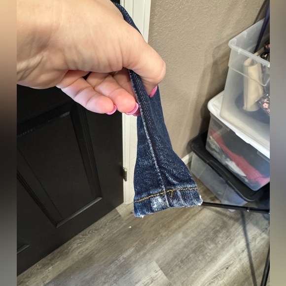 Agolde Blue Cropped Ankle Jeans Slim Fit - Picture 6 of 9